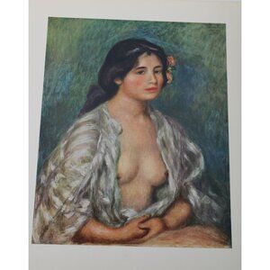 Renoir Gabrielle in an Open Blouse Nude Print Vintage 93750